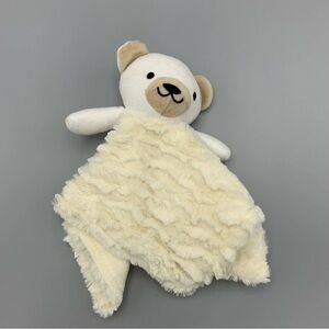 Dream Kids Cream Fluffy Lovey Security Blanket Teddy Bear Handheld Baby Blanket